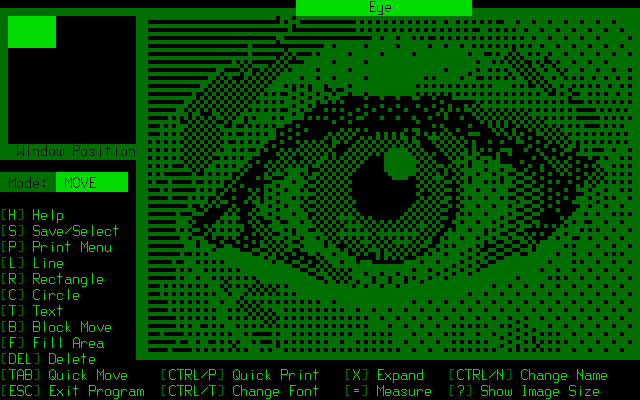 SCS-Draw 1.0 displaying an image called Eye