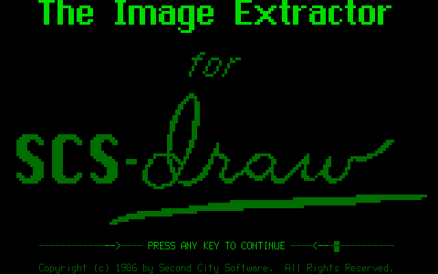 Image Extractor title screen
